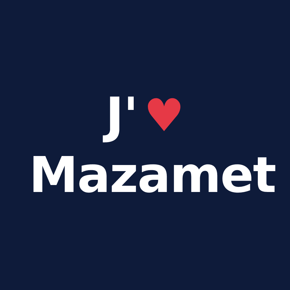 T-shirt personnalisé Mazamet — design « J'aime Mazamet » imprimé sur le t-shirt