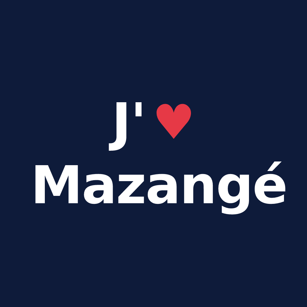T-shirt personnalisé Mazangé — design J'aime Mazangé