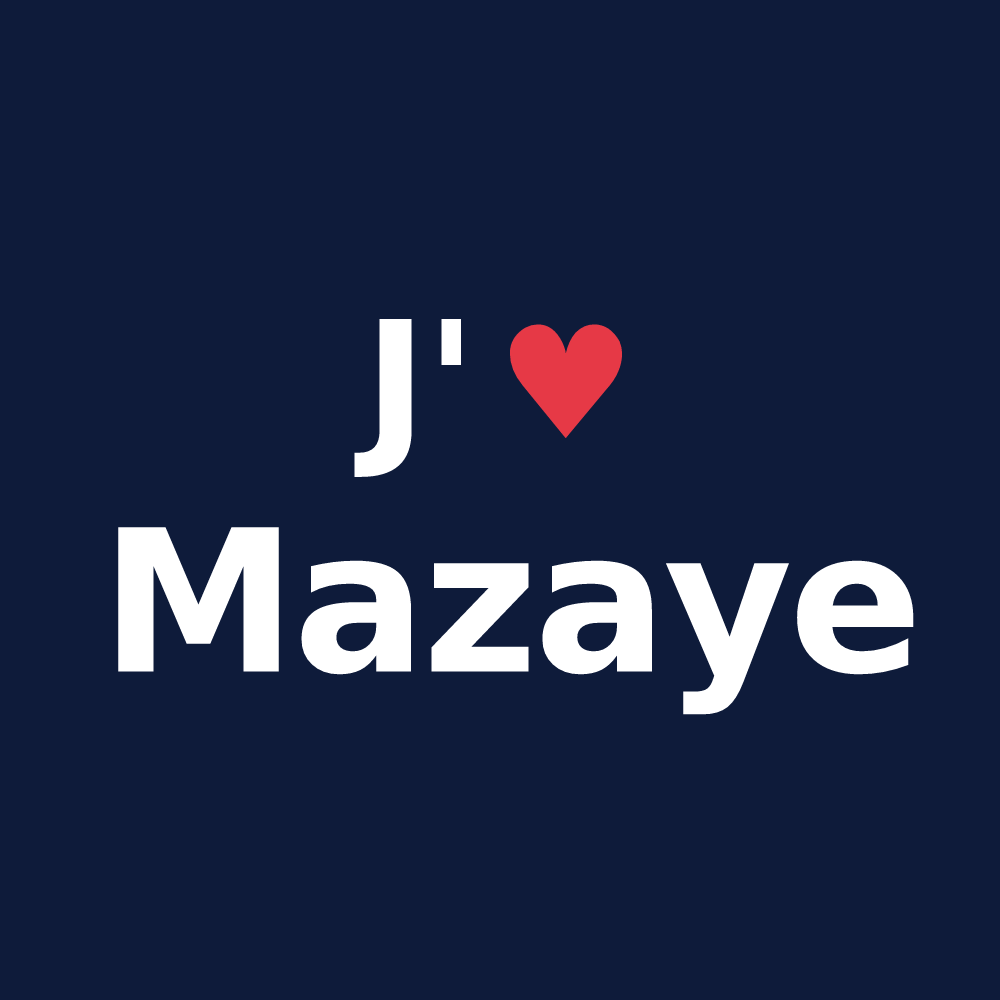 T-shirt personnalisé Mazaye — design J'aime Mazaye