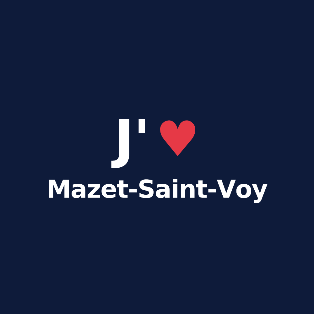 T-shirt personnalisé Mazet-Saint-Voy — design J'aime Mazet-Saint-Voy