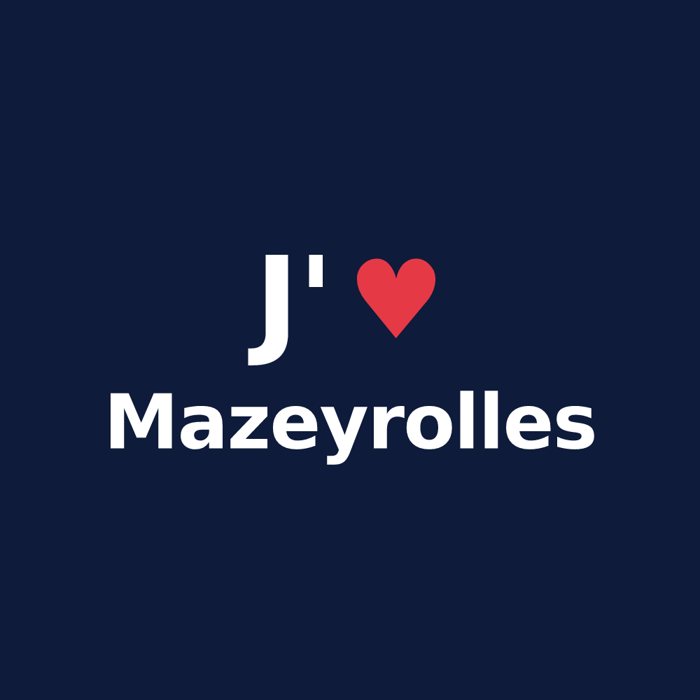 T-shirt personnalisé Mazeyrolles — design J'aime Mazeyrolles