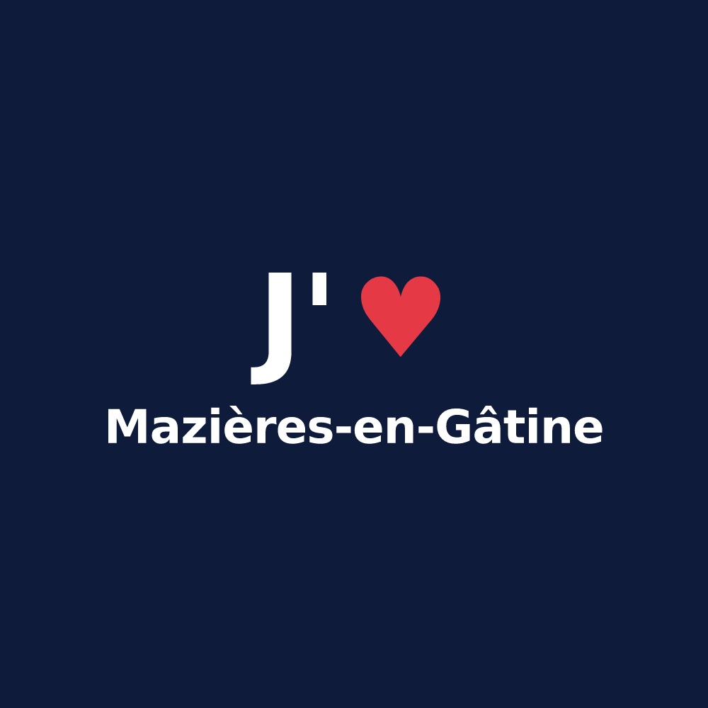 T-shirt personnalisé Mazières-en-Gâtine — design J'aime Mazières-en-Gâtine