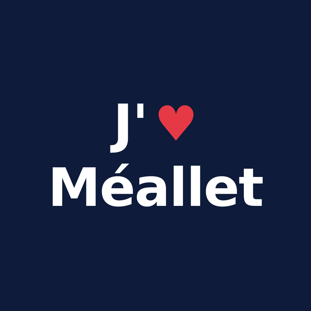 T-shirt personnalisé Méallet — design J'aime Méallet