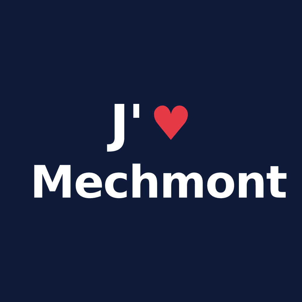 T-shirt personnalisé Mechmont — design J'aime Mechmont