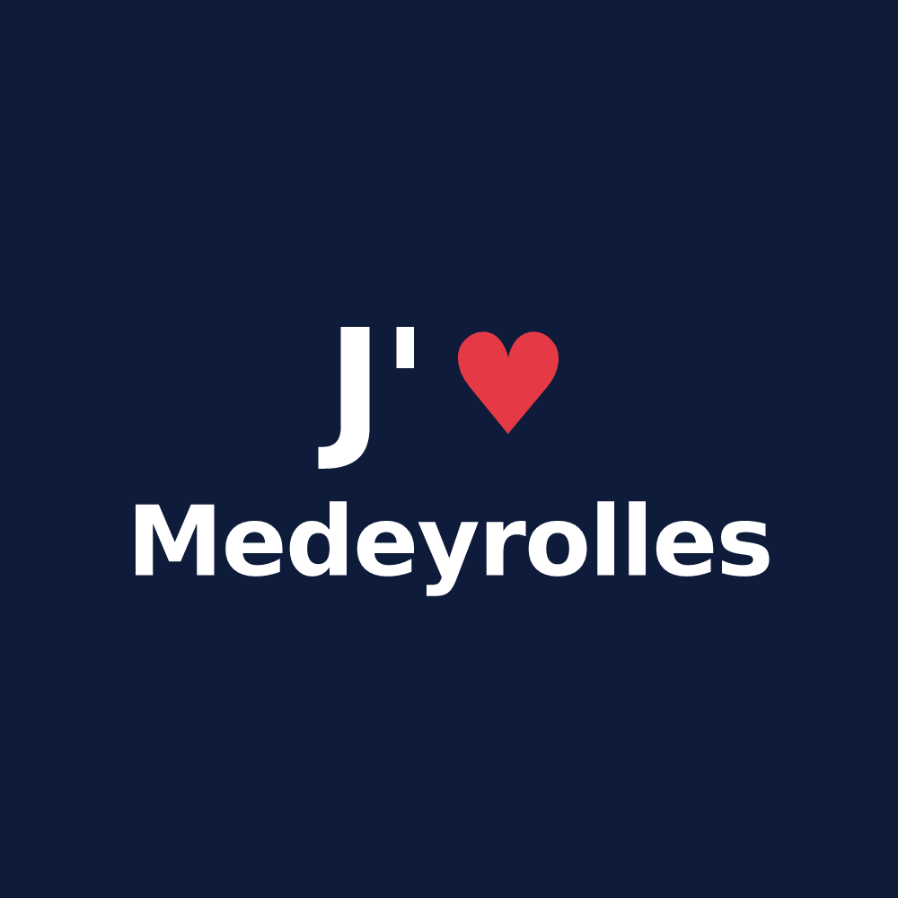 T-shirt personnalisé Medeyrolles — design J'aime Medeyrolles