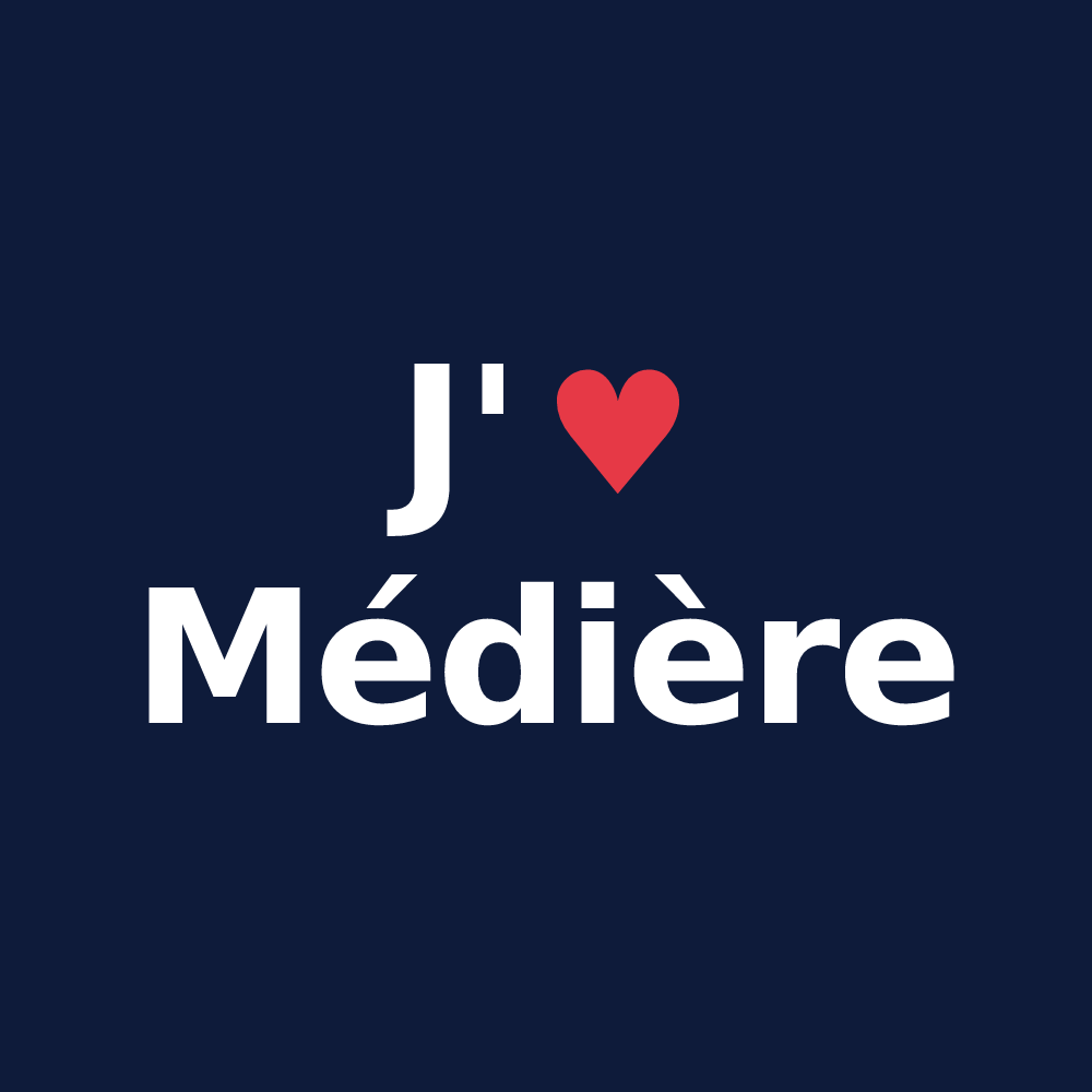 T-shirt personnalisé Médière — design J'aime Médière