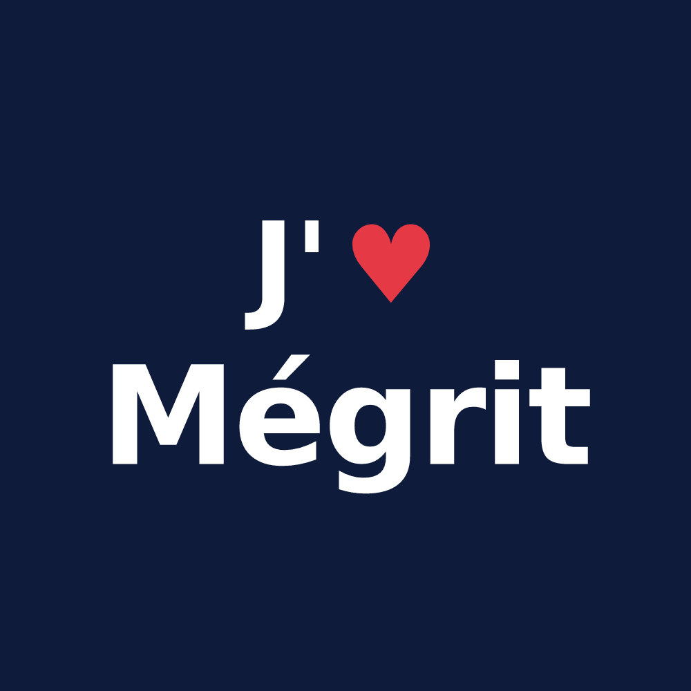 T-shirt personnalisé Mégrit — design J'aime Mégrit