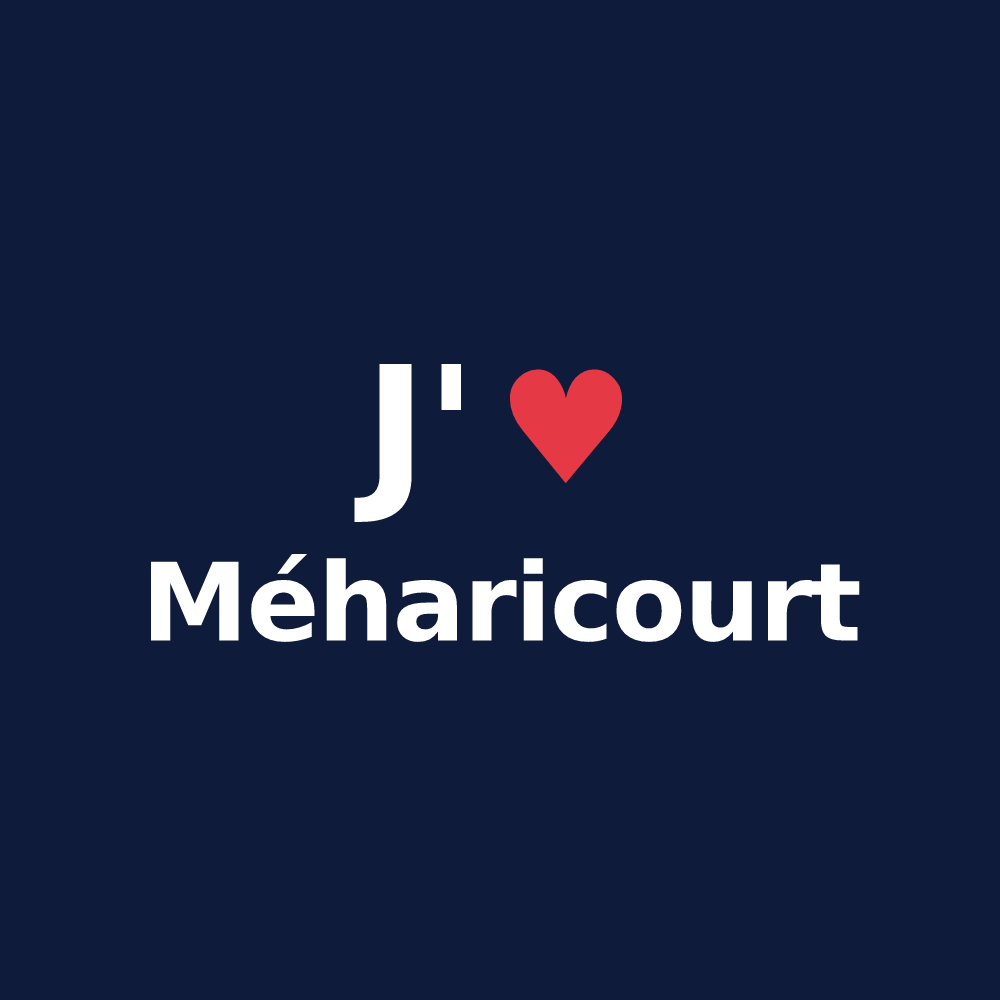 T-shirt personnalisé Méharicourt — design J'aime Méharicourt