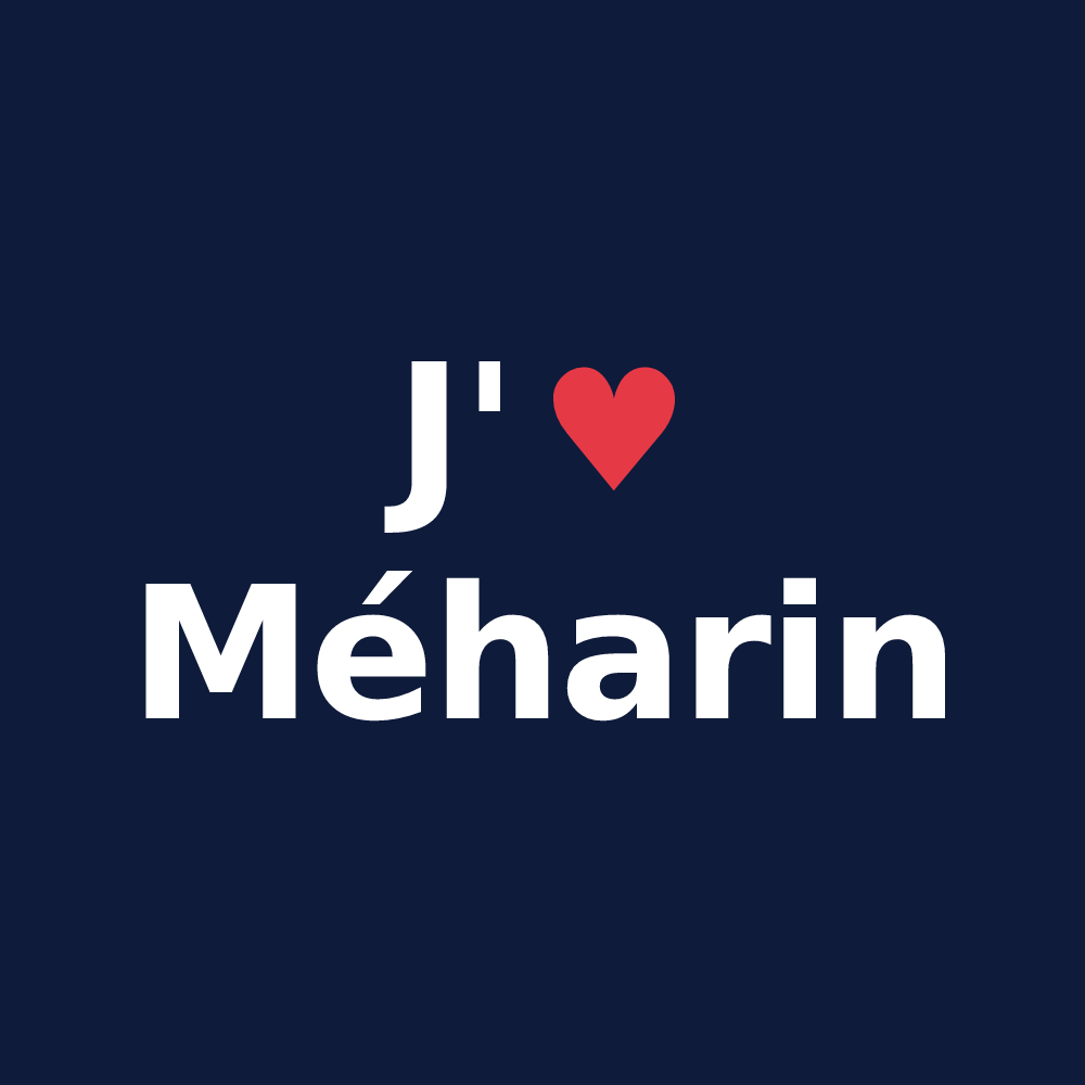 T-shirt personnalisé Méharin — design J'aime Méharin