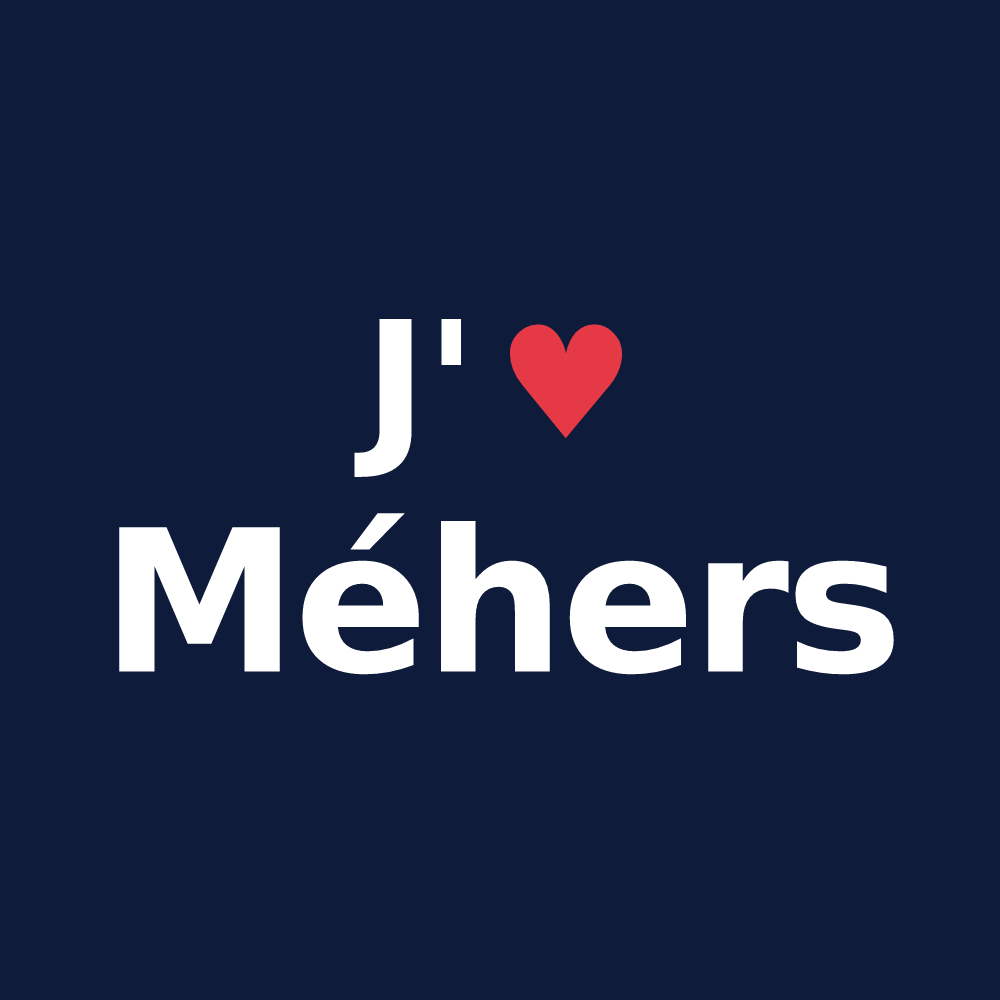 T-shirt personnalisé Méhers — design J'aime Méhers