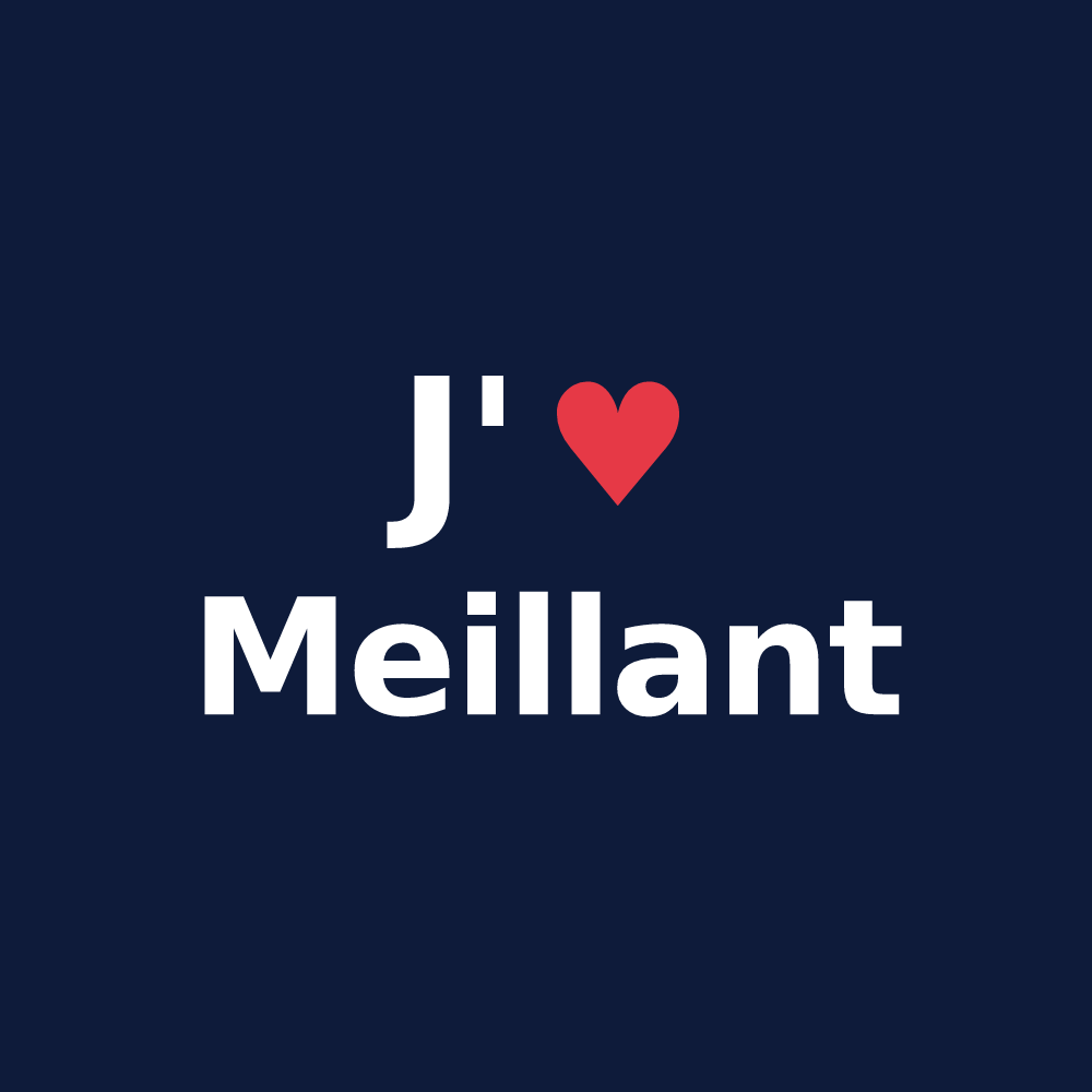 T-shirt personnalisé Meillant — design J'aime Meillant