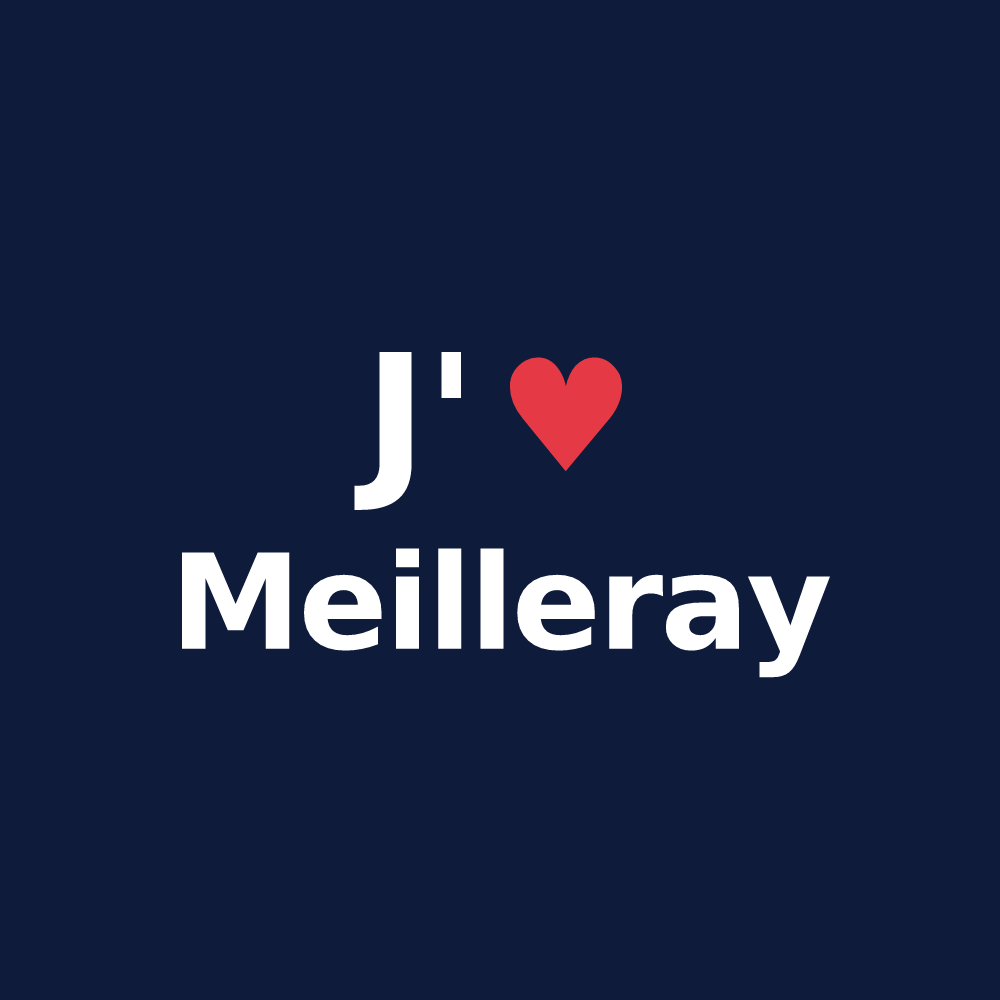 T-shirt personnalisé Meilleray — design J'aime Meilleray