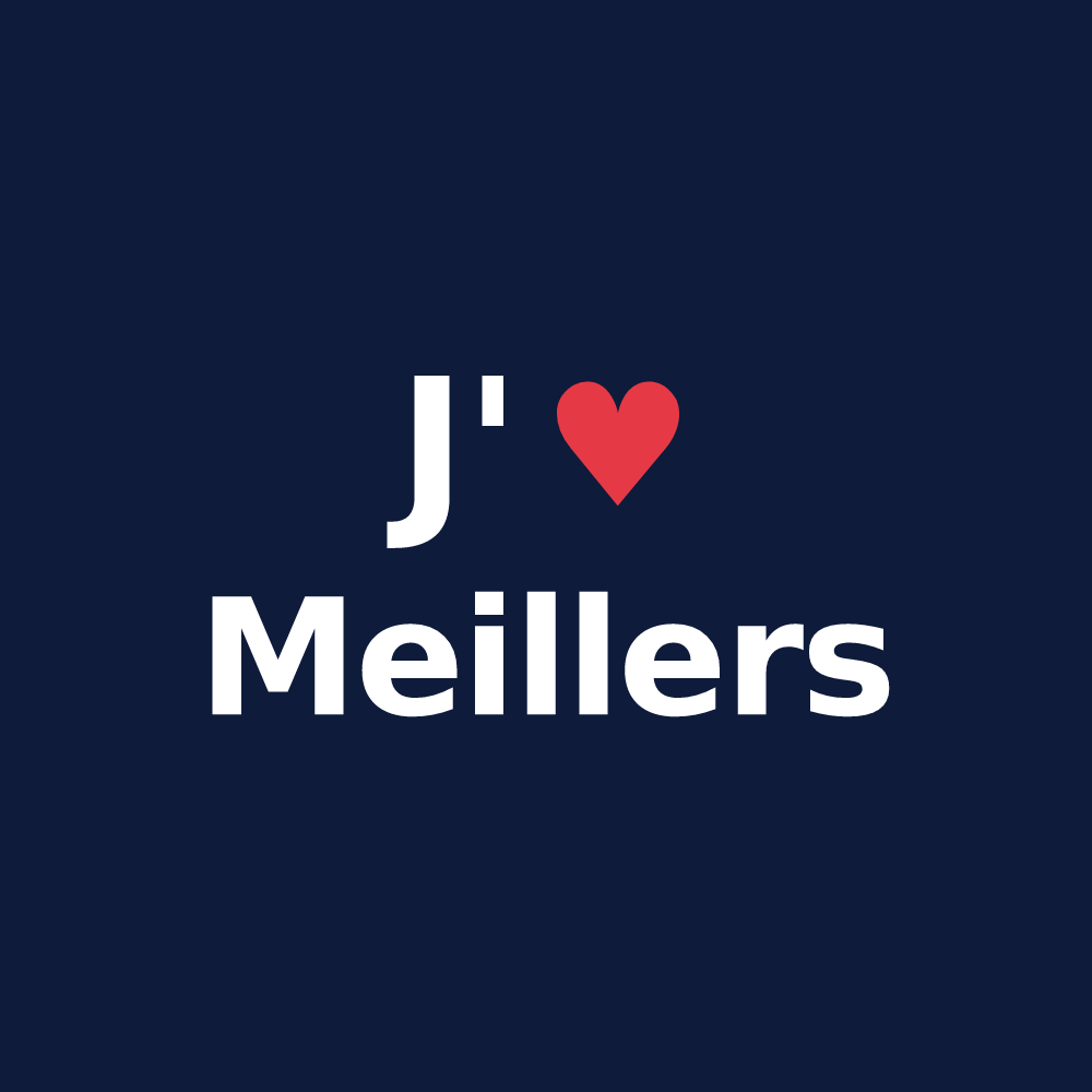 T-shirt personnalisé Meillers — design J'aime Meillers