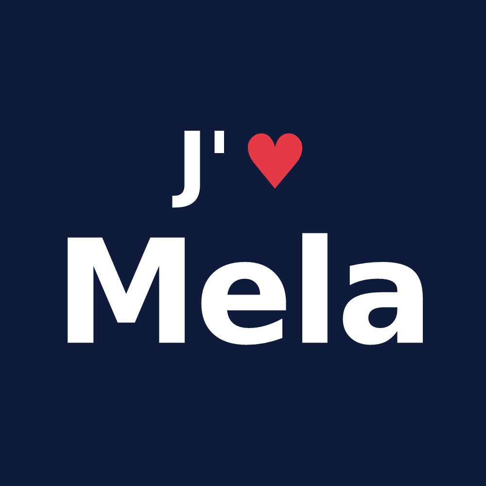 T-shirt personnalisé Mela — design J'aime Mela