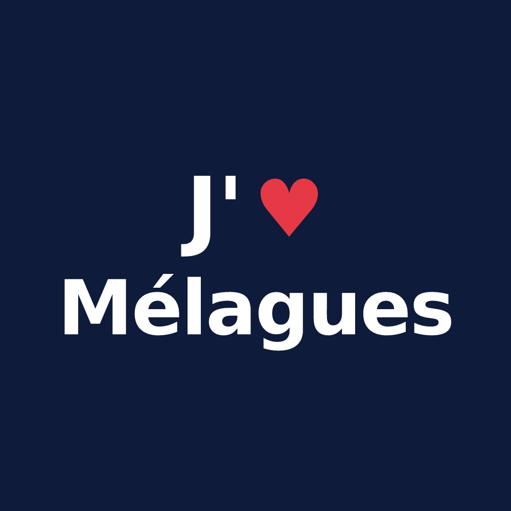 T-shirt personnalisé Mélagues — design J'aime Mélagues