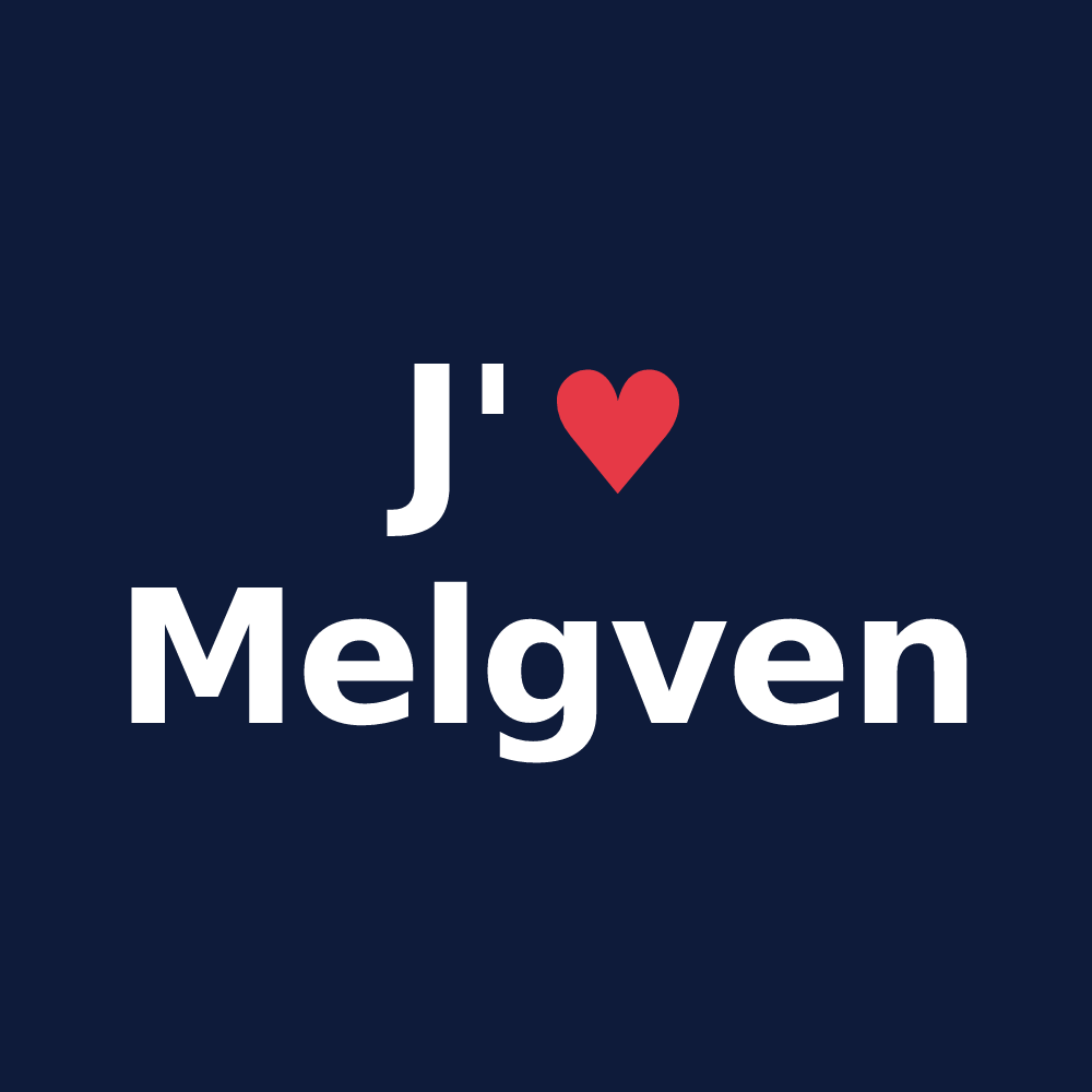 T-shirt personnalisé Melgven — design J'aime Melgven