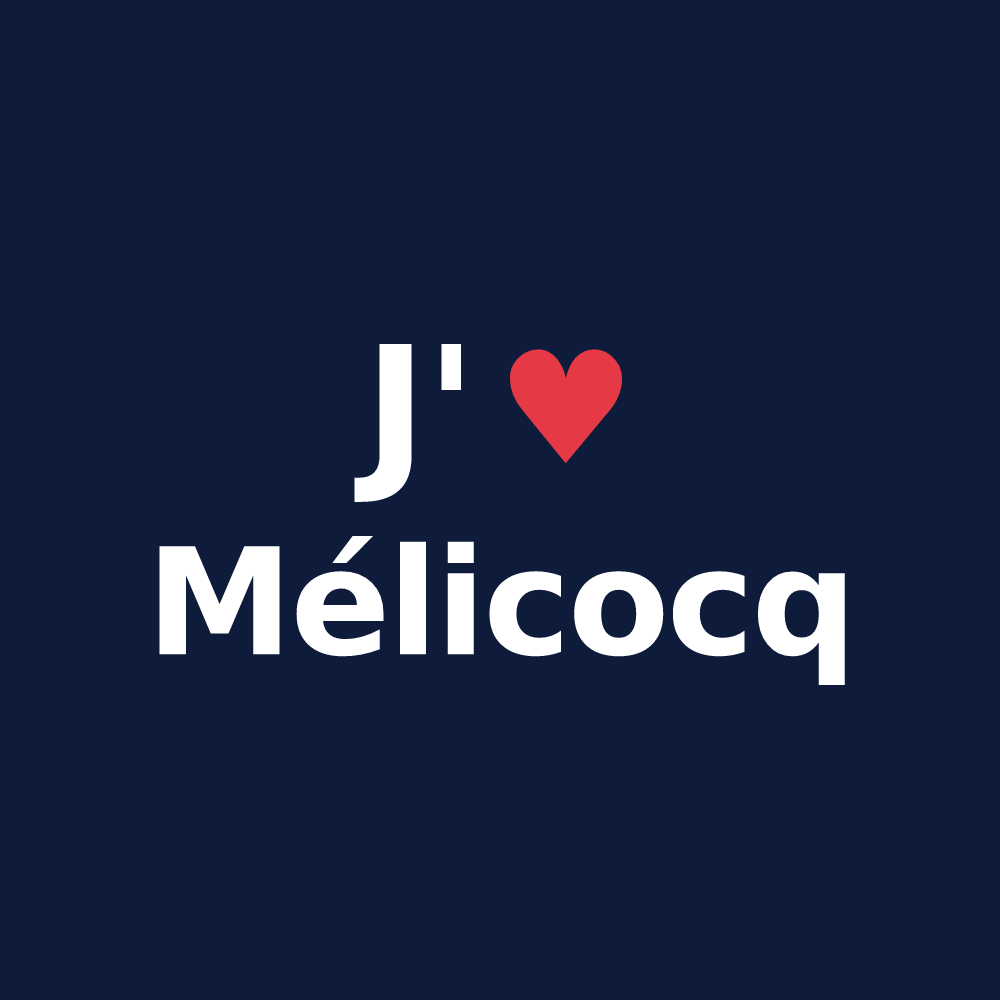 T-shirt personnalisé Mélicocq — design J'aime Mélicocq