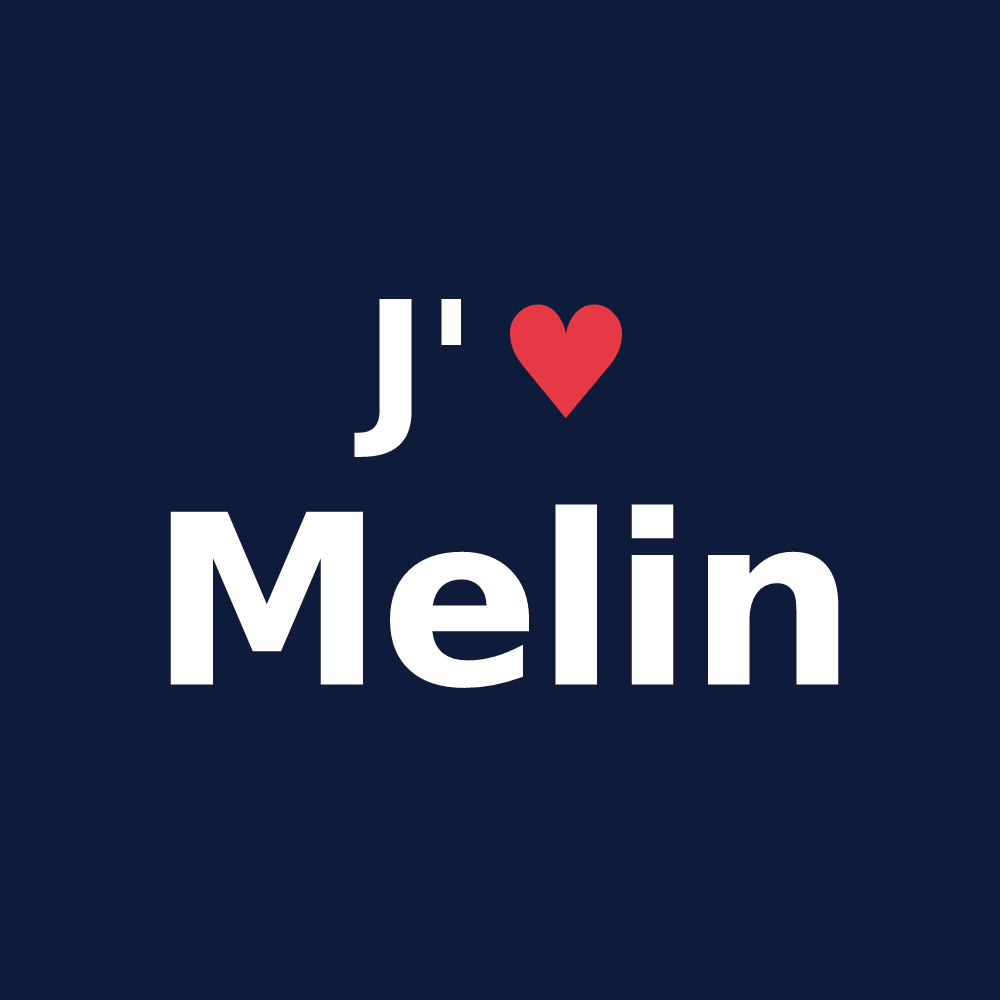 T-shirt personnalisé Melin — design J'aime Melin