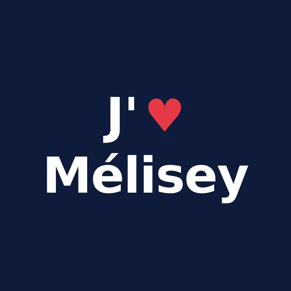 T-shirt personnalisé Mélisey — design J'aime Mélisey
