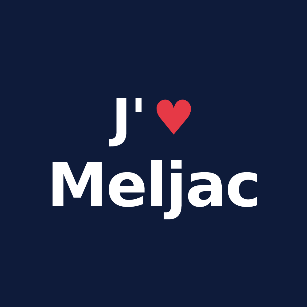 T-shirt personnalisé Meljac — design J'aime Meljac