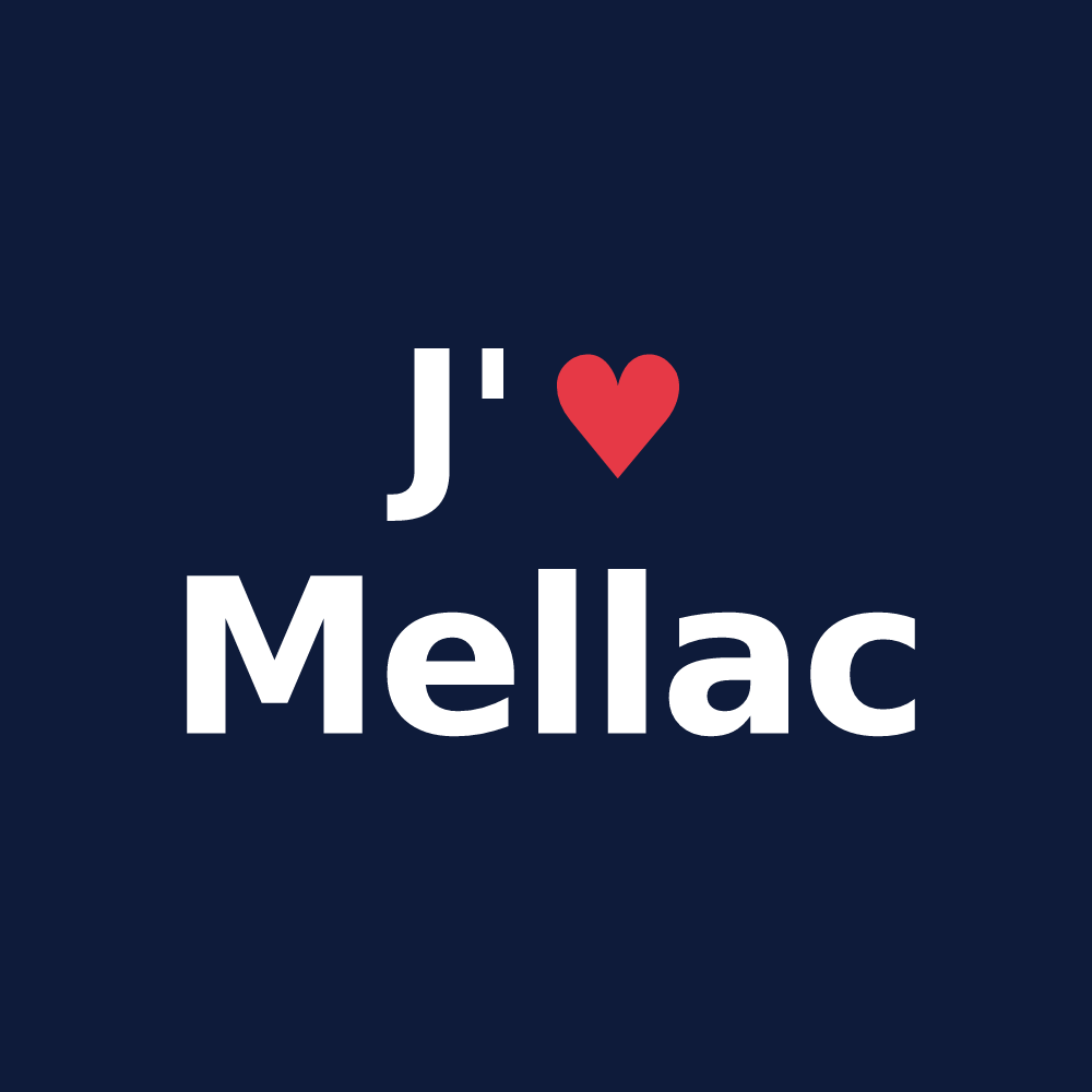 T-shirt personnalisé Mellac — design J'aime Mellac