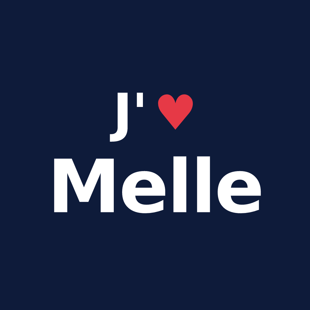 T-shirt personnalisé Melle — design J'aime Melle