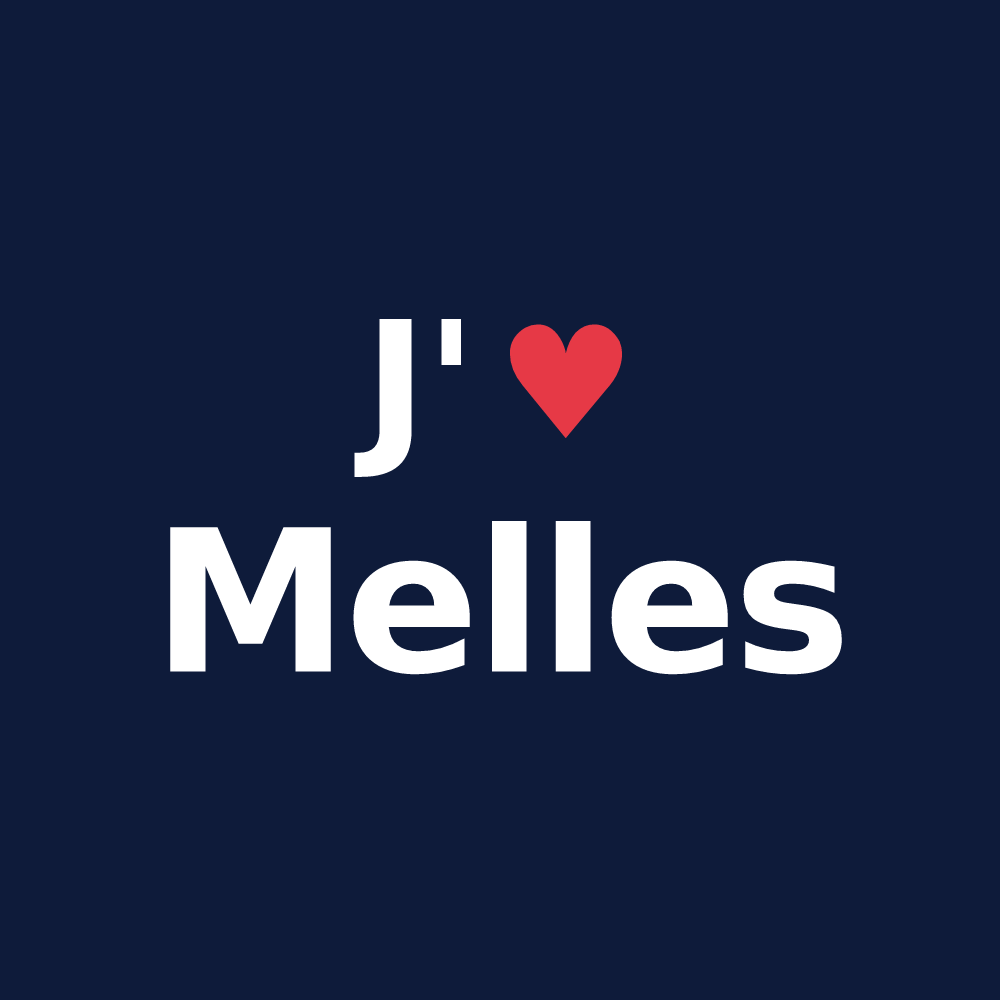 T-shirt personnalisé Melles — design J'aime Melles