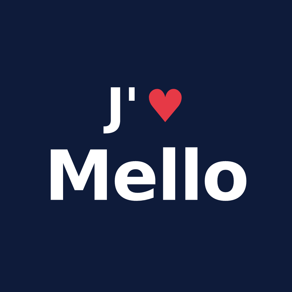 T-shirt personnalisé Mello — design J'aime Mello