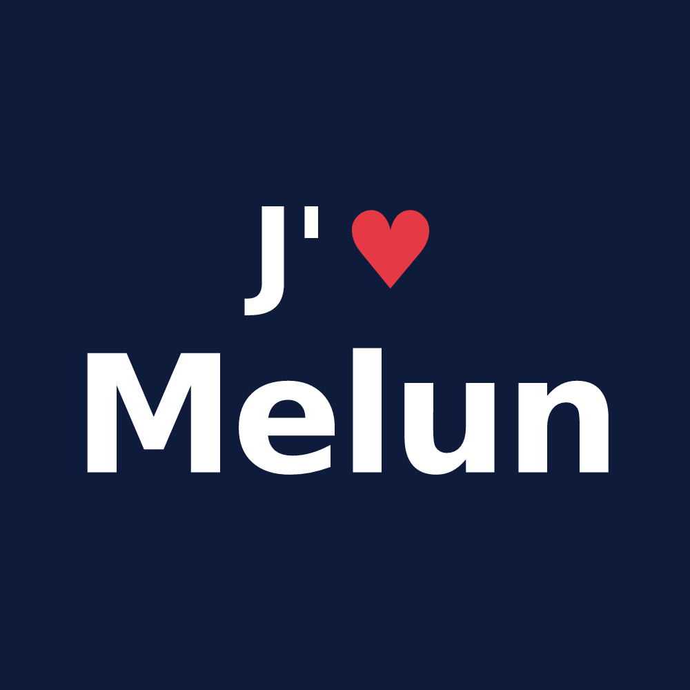 T-shirt personnalisé Melun — design J'aime Melun