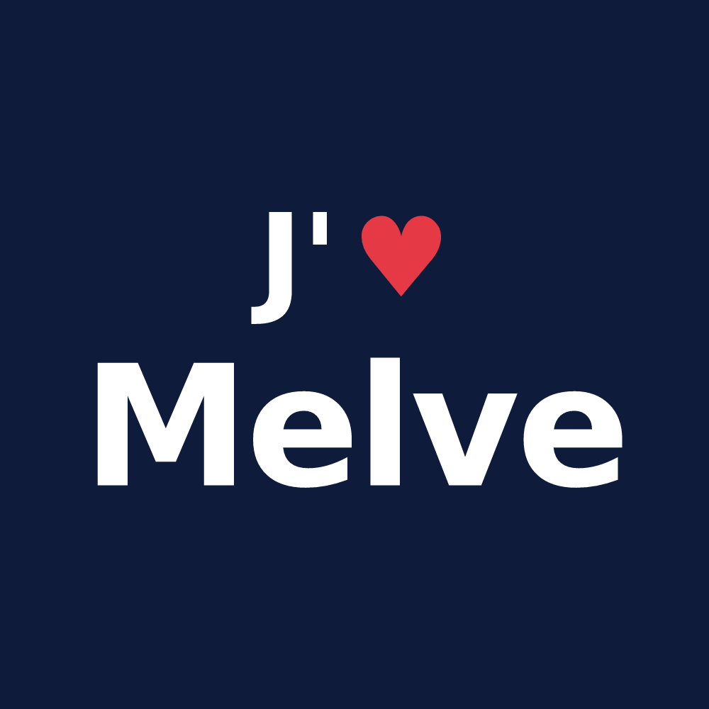 T-shirt personnalisé Melve — design J'aime Melve