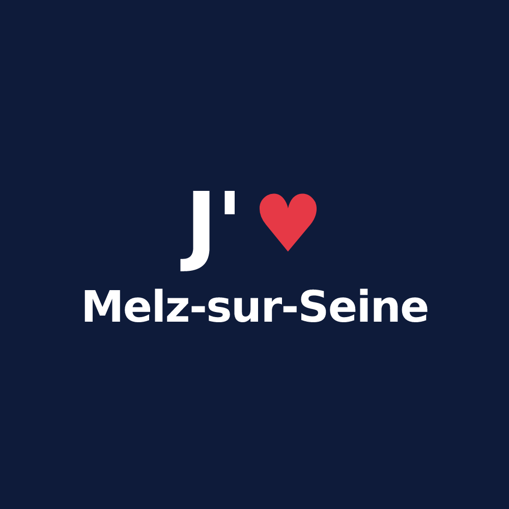 T-shirt personnalisé Melz-sur-Seine — design J'aime Melz-sur-Seine