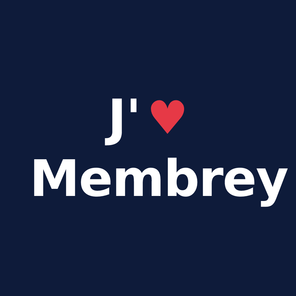 T-shirt personnalisé Membrey — design J'aime Membrey