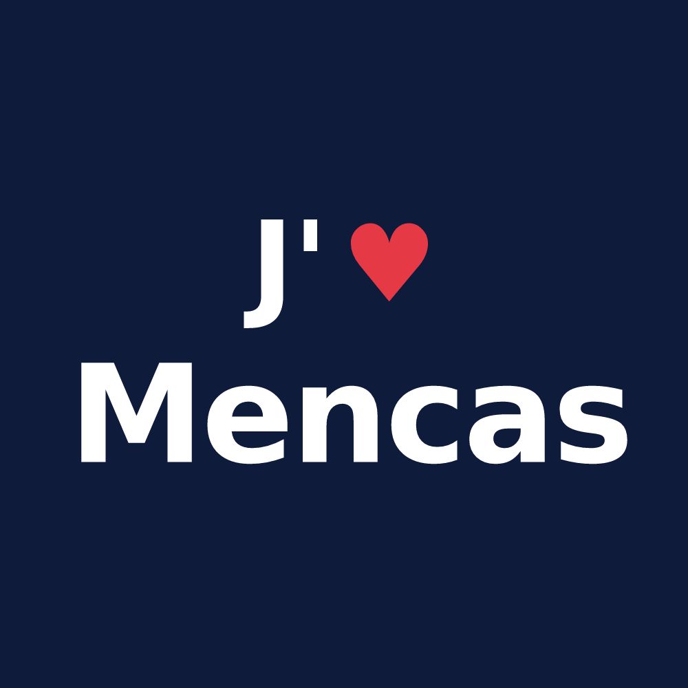 T-shirt personnalisé Mencas — design J'aime Mencas