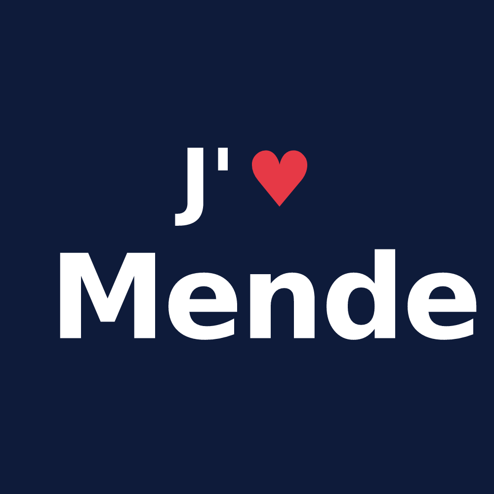 T-shirt personnalisé Mende — design « J'aime Mende » imprimé sur le t-shirt