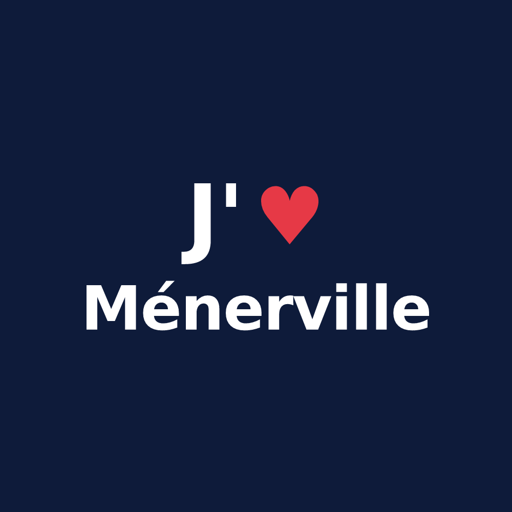 T-shirt personnalisé Ménerville — design J'aime Ménerville