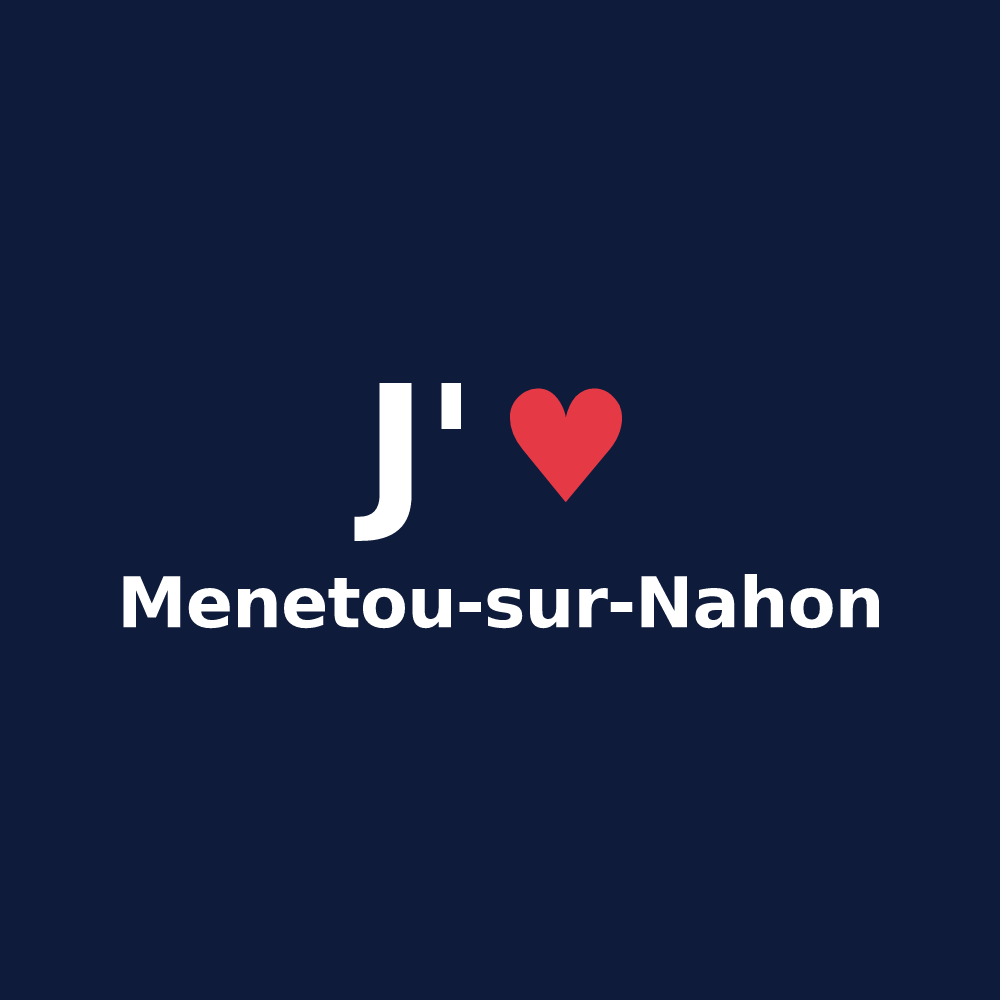 T-shirt personnalisé Menetou-sur-Nahon — design J'aime Menetou-sur-Nahon