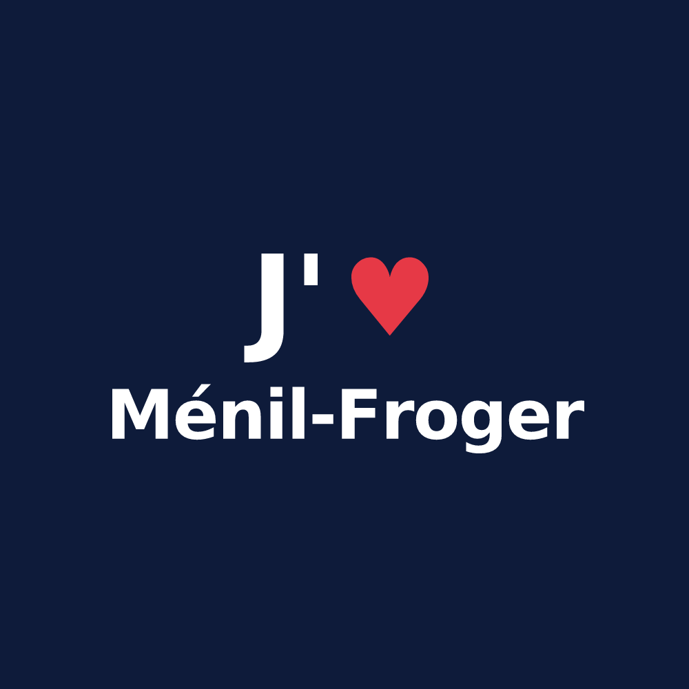 T-shirt personnalisé Ménil-Froger — design J'aime Ménil-Froger