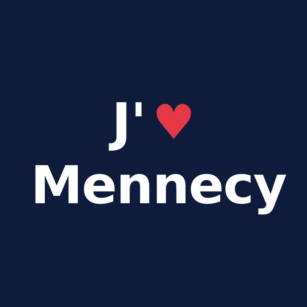 T-shirt personnalisé Mennecy — design J'aime Mennecy