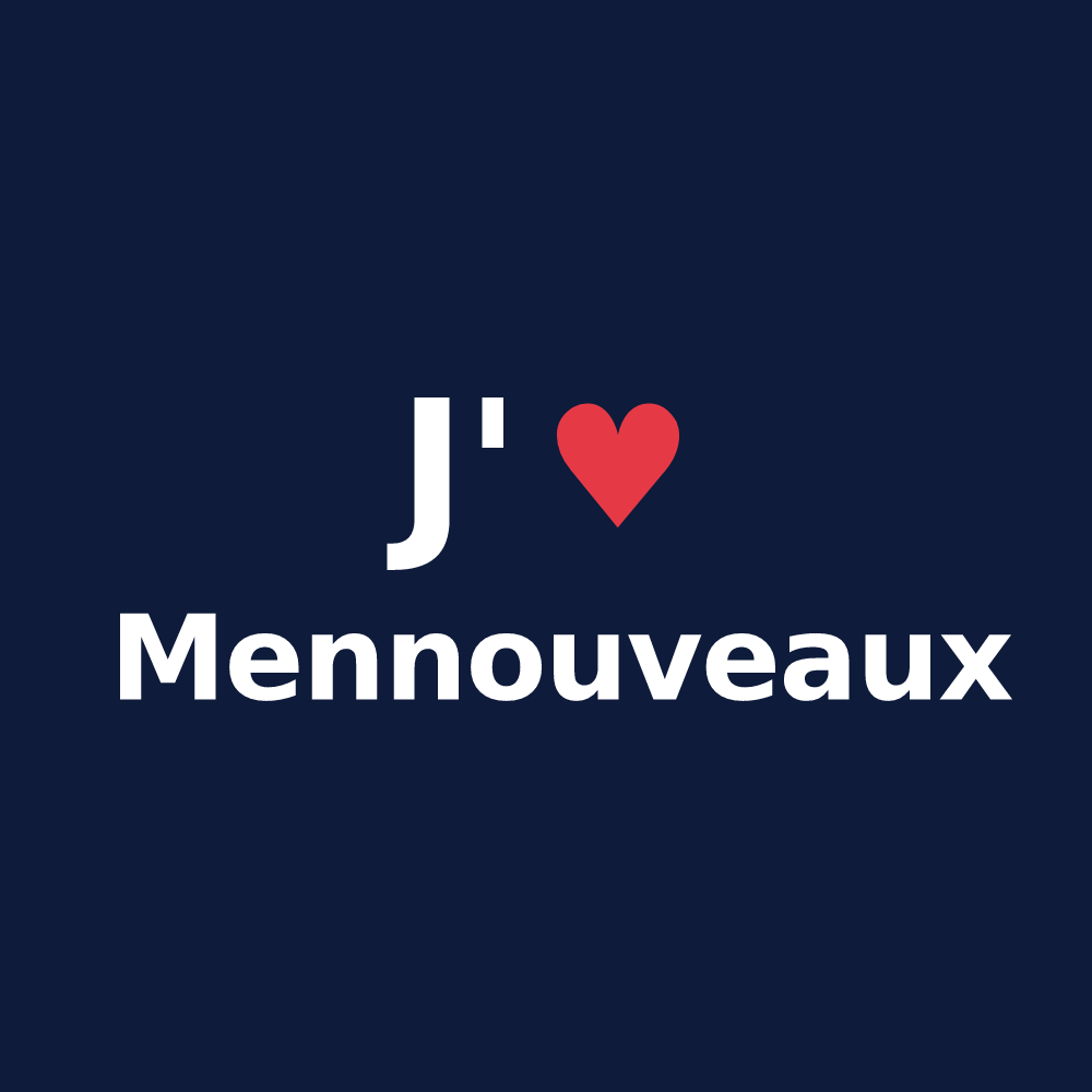 T-shirt personnalisé Mennouveaux — design J'aime Mennouveaux