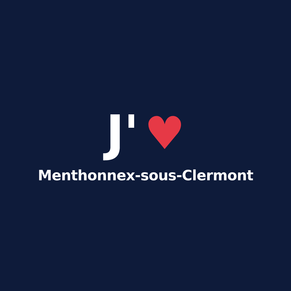 T-shirt personnalisé Menthonnex-sous-Clermont — design J'aime Menthonnex-sous-Clermont