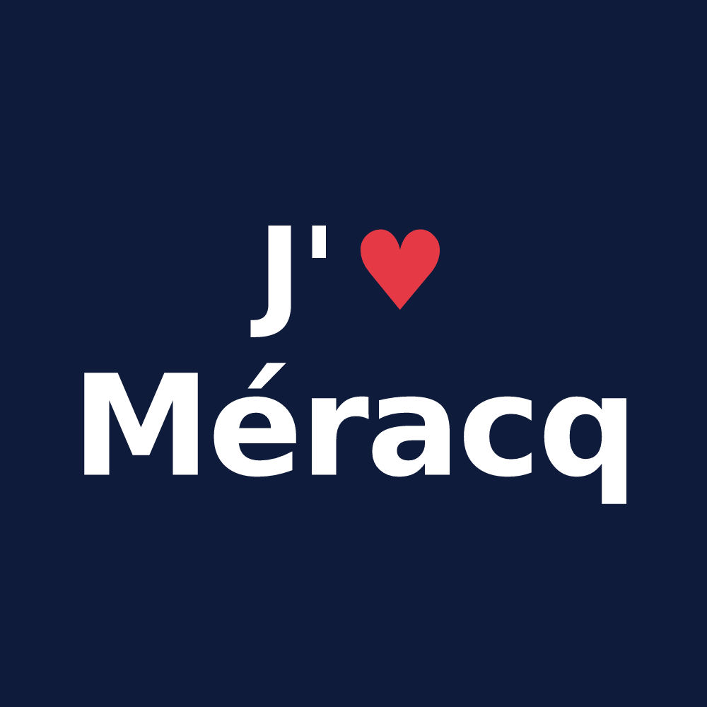 T-shirt personnalisé Méracq — design J'aime Méracq