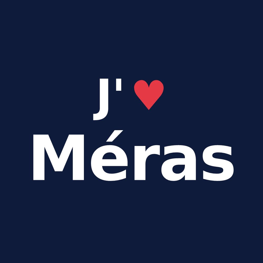 T-shirt personnalisé Méras — design J'aime Méras
