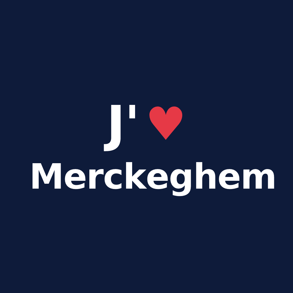 T-shirt personnalisé Merckeghem — design J'aime Merckeghem