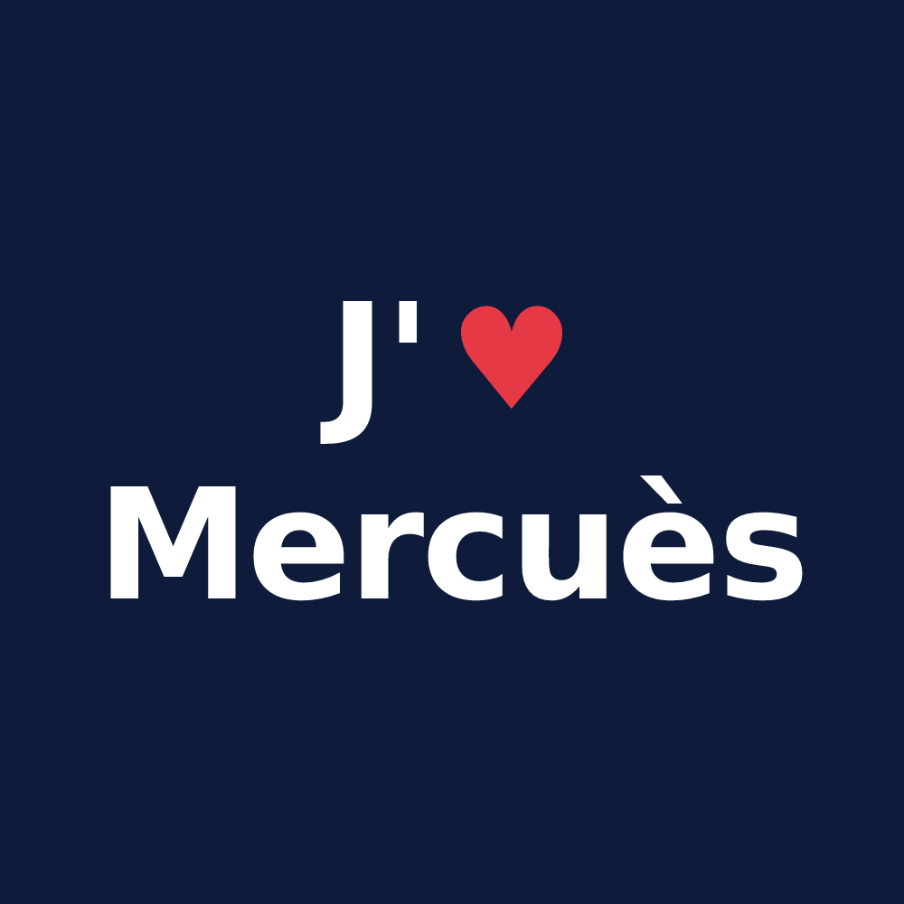 T-shirt personnalisé Mercuès — design J'aime Mercuès