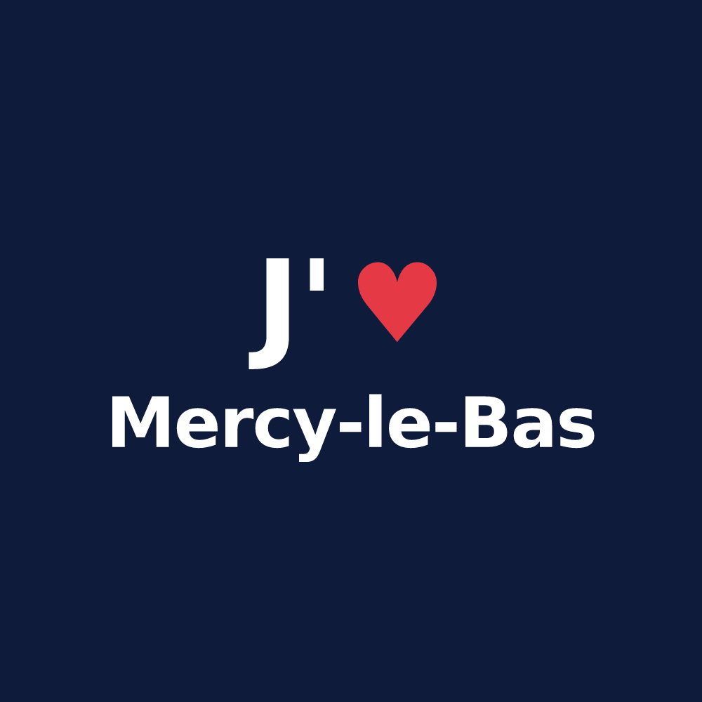 T-shirt personnalisé Mercy-le-Bas — design J'aime Mercy-le-Bas