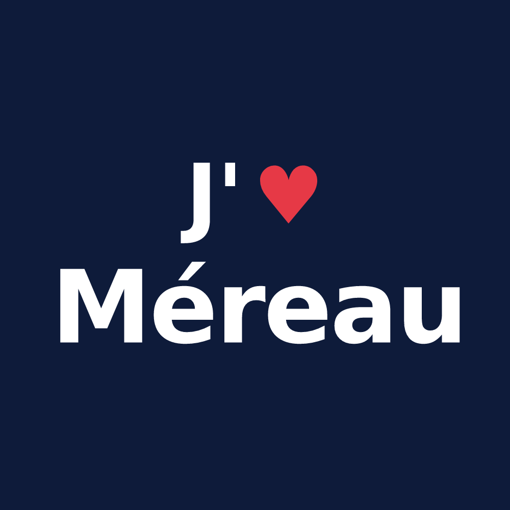 T-shirt personnalisé Méreau — design J'aime Méreau