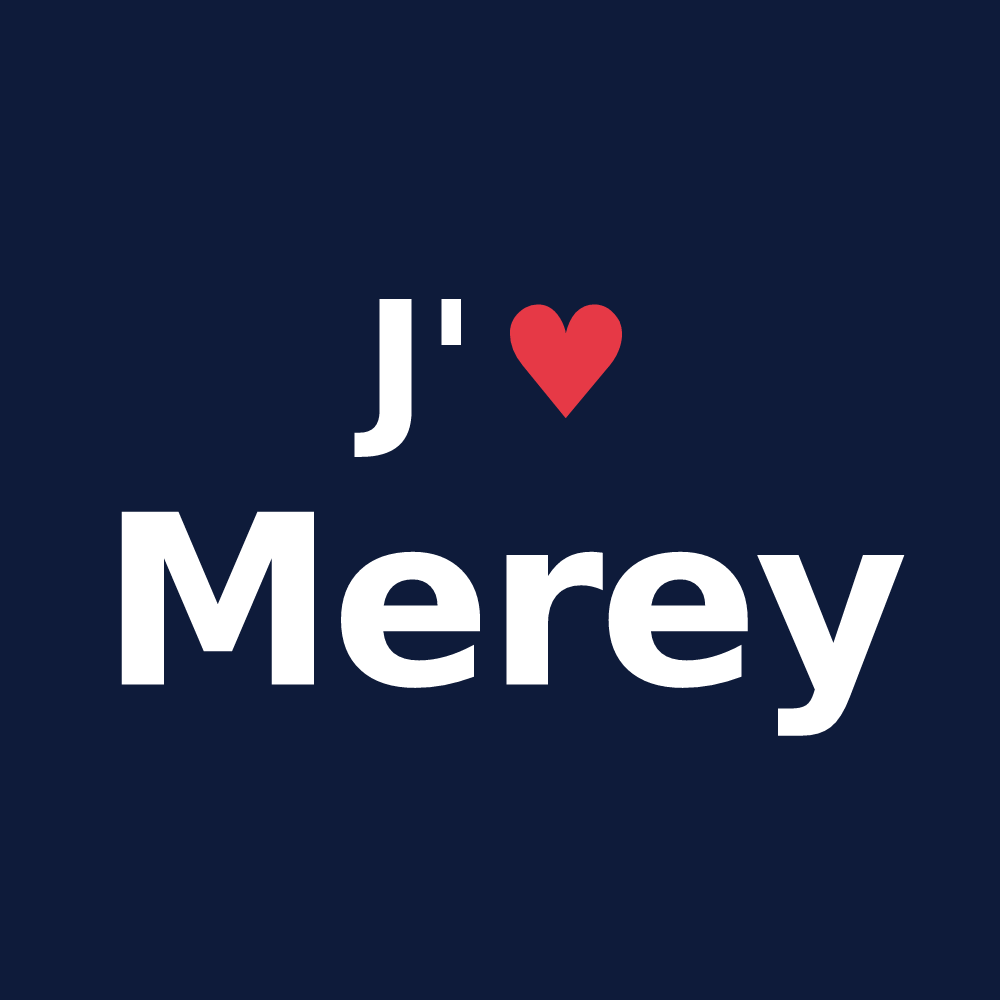 T-shirt personnalisé Merey — design J'aime Merey