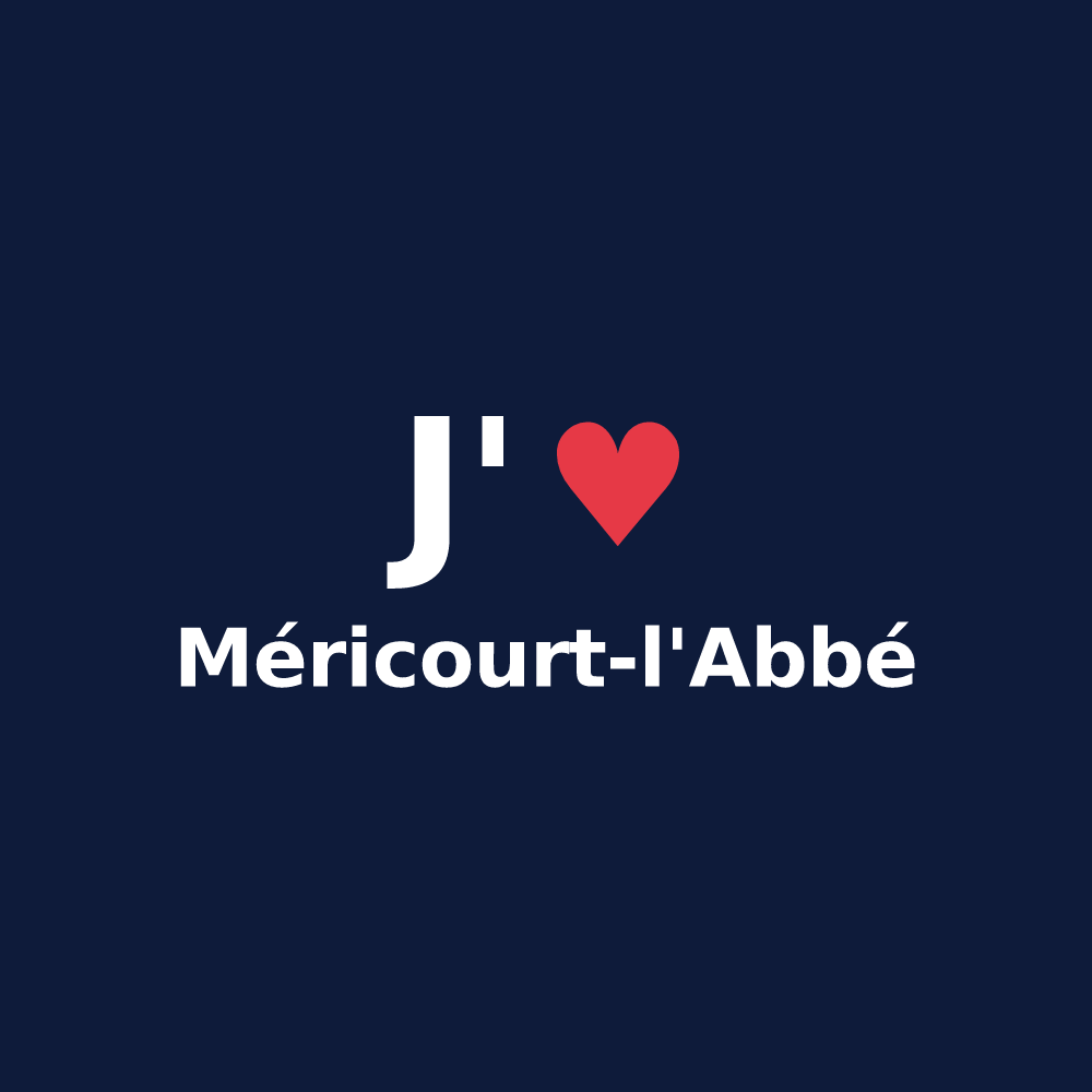 T-shirt personnalisé Méricourt-l'Abbé — design J'aime Méricourt-l'Abbé