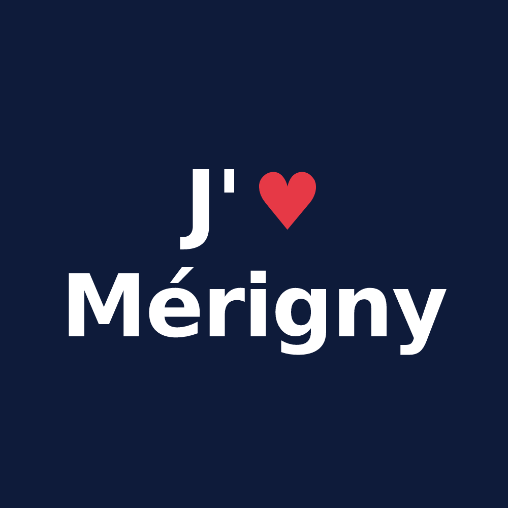T-shirt personnalisé Mérigny — design J'aime Mérigny