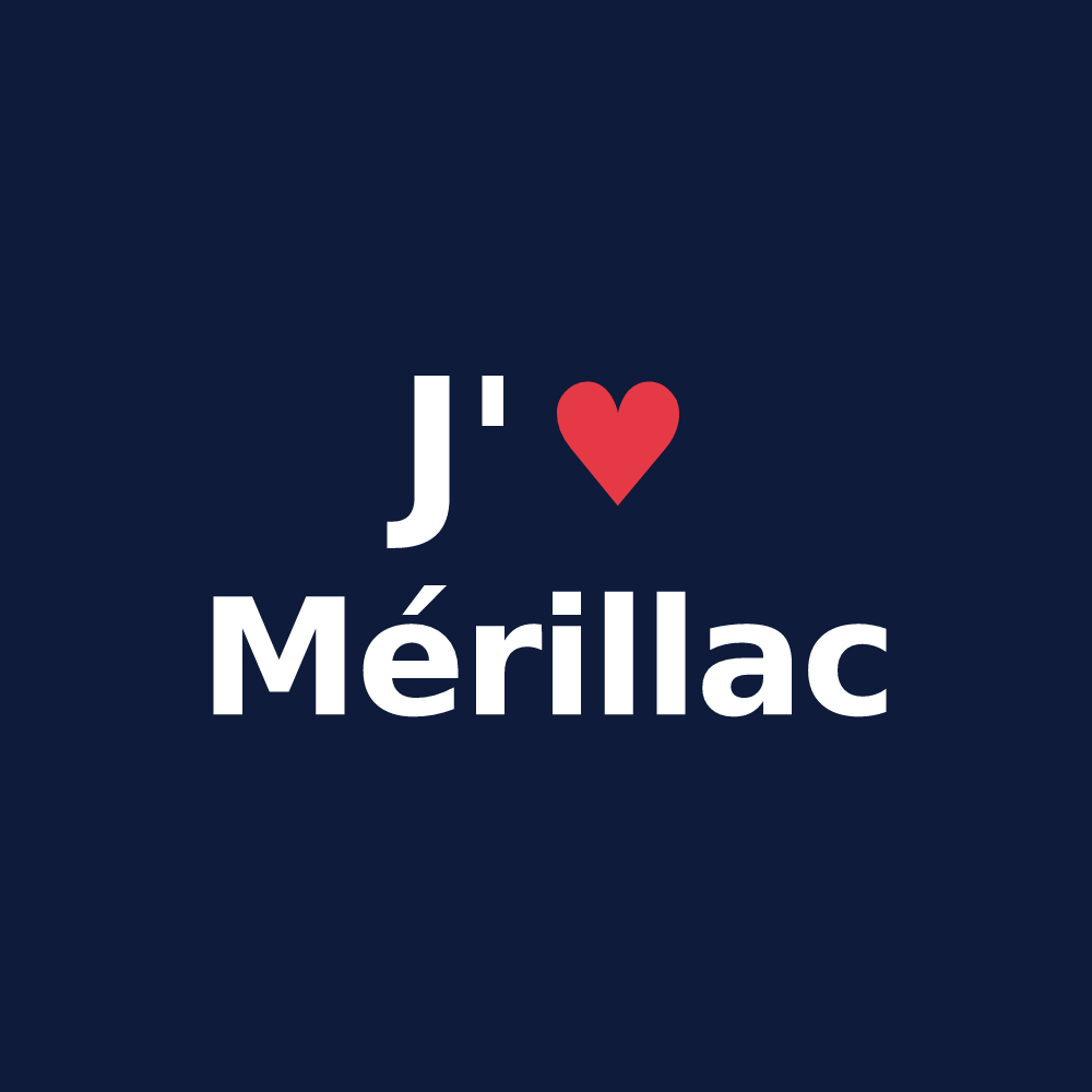 T-shirt personnalisé Mérillac — design J'aime Mérillac